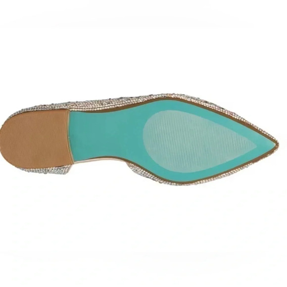 🆕 Betsey Johnson Remy Ballet Flat Rhinestones Slip on Pointed Toe Shoes Size 7 - Picture 16 of 16